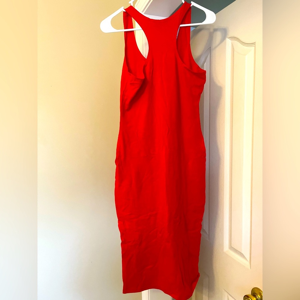 NWOT red fitted long dress
